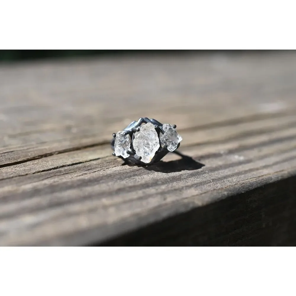 Raw Lake County Diamond Engagement Ring